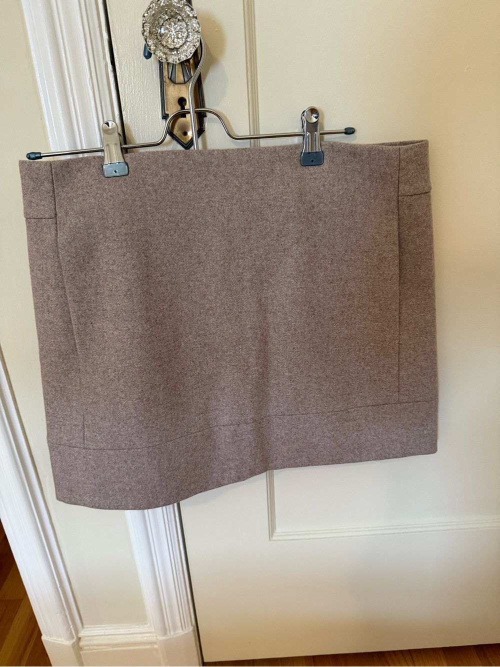 J Crew Classic Taupe Wool-Blend Mini Skirt